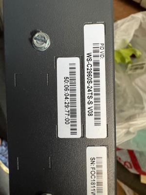 Cisco 2960-S switch, 24 ports